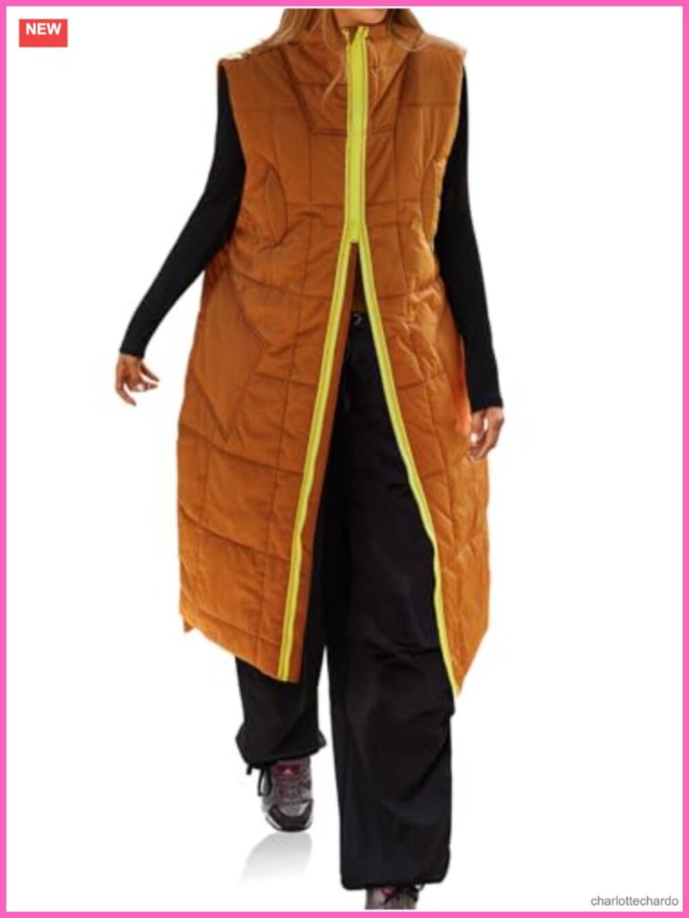Long Quilted Puffer Vest Lightweight Sleeveless Winter Layering